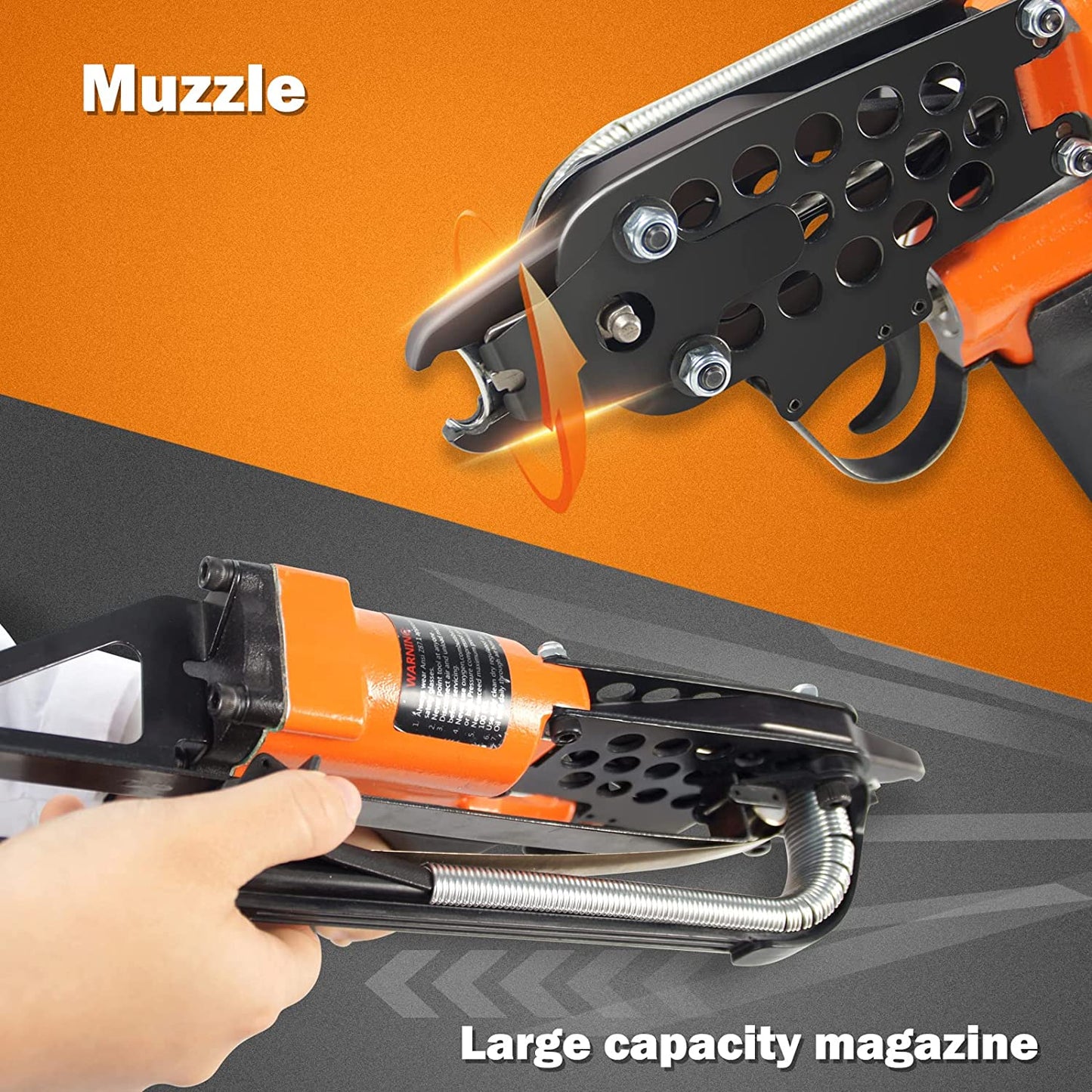 15 Gauge Pneumatic C Ring Staple Gun Kit with 1000 PCS Staples 3/4-Inch Crown 4.8mm Closure Diameter Hog Ring Stapler Air Power Hog Ring Plier Hog Ring Staple Gun C Ring Stapler