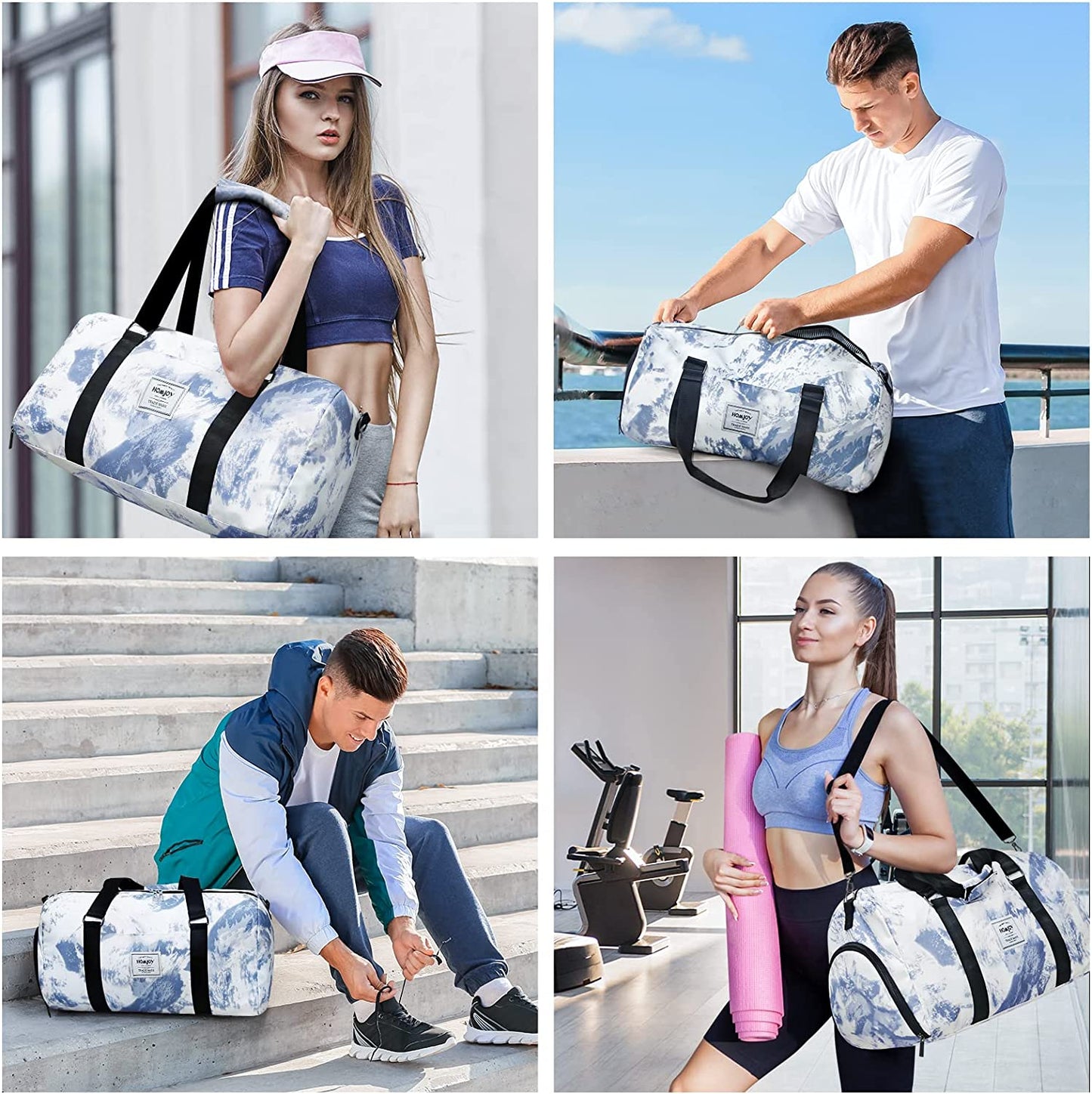 Large Duffel/Shoulder with Shoe Pocket Weekender Bag,Travel Duffel Bag,Sports Tote Gym Bag