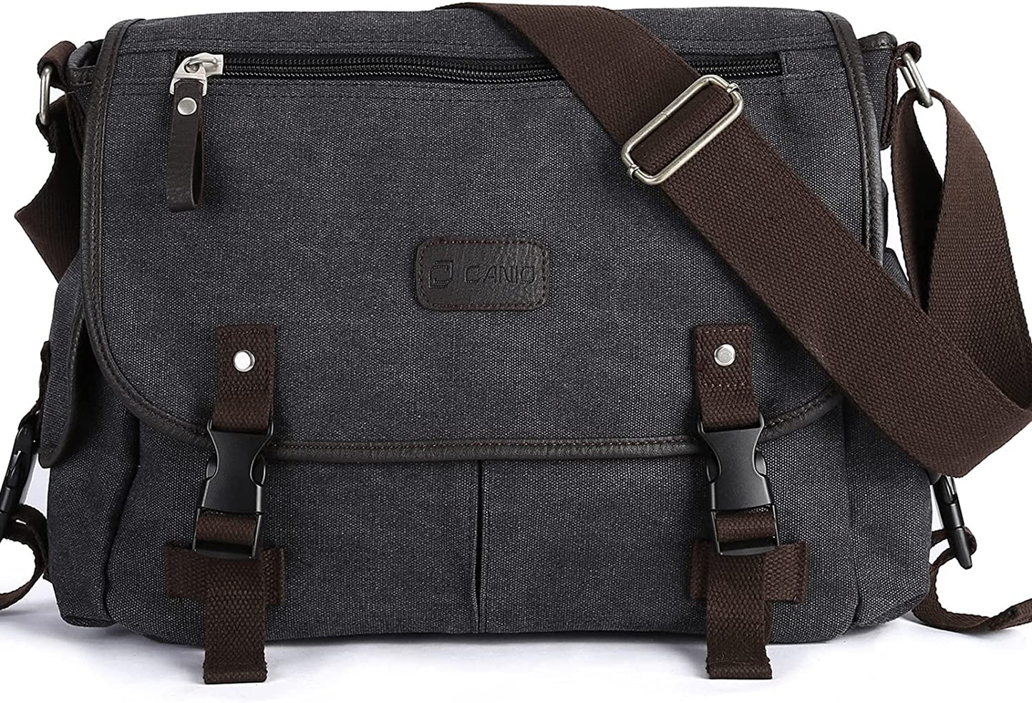 Messenger Bag for Men,Water Resistant Unisex Canvas Shoulder Bag,laptop satchel Bag,Fits 13.3Inch