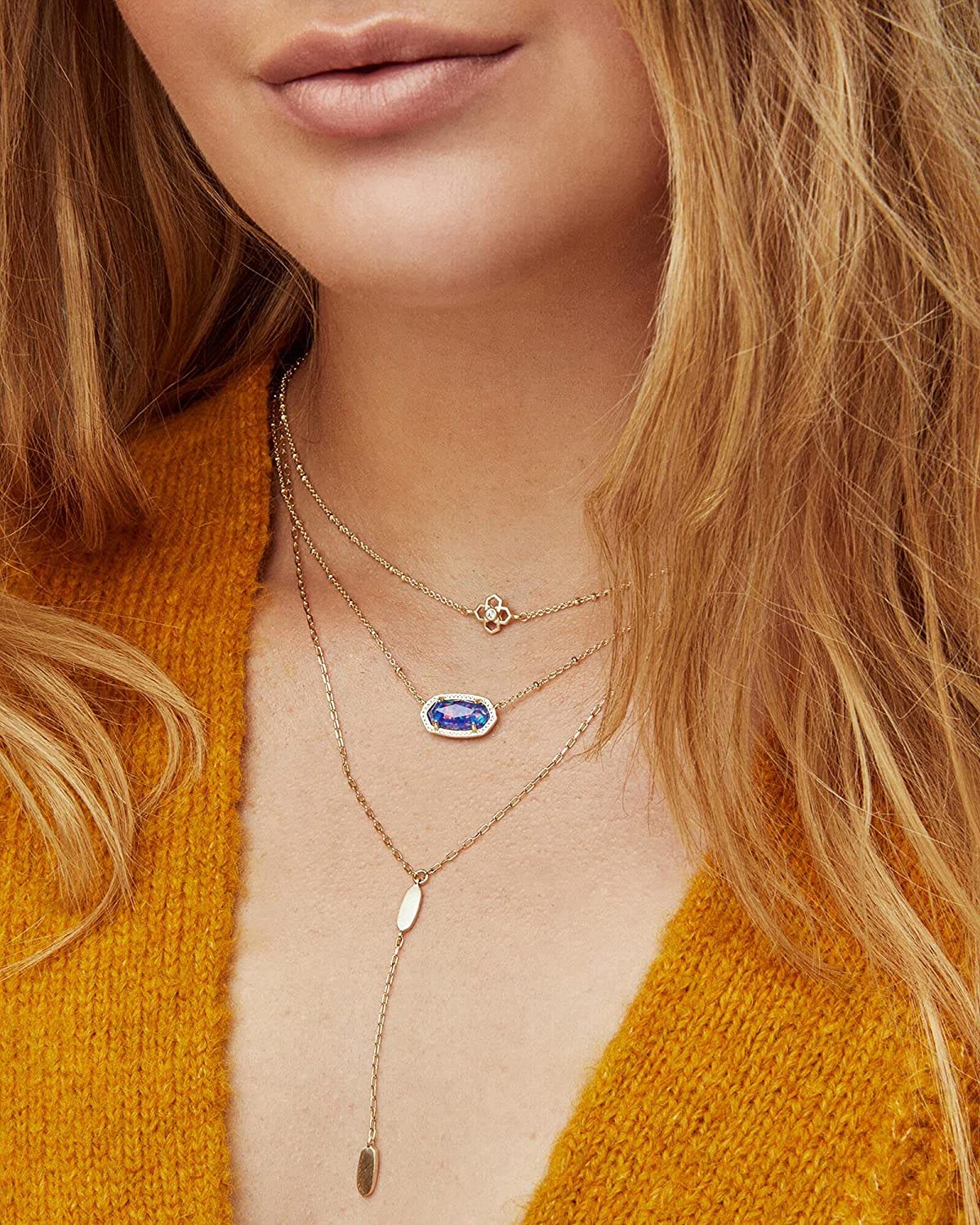 Kendra Scott Rue Adjustable Length Pendant Necklace for Women, Fashion Jewelry