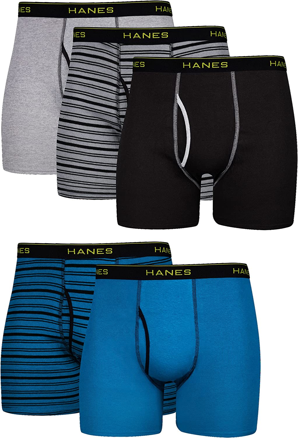 Men's Underwear Boxer Briefs, Cool Dri Moisture-Wicking Underwear, Cotton No-Ride-Up for Men, Multi-packs Available