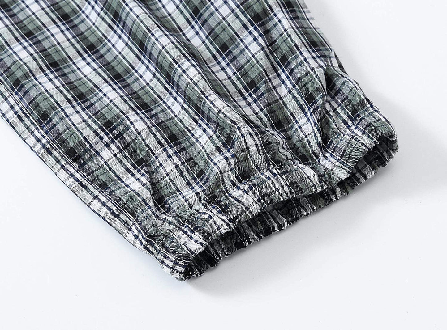 Men's Pajama Pants Plaid Sleapwear Pants Loungewear Bottom Button Fly/Drawstring/Pockets 3-Pack