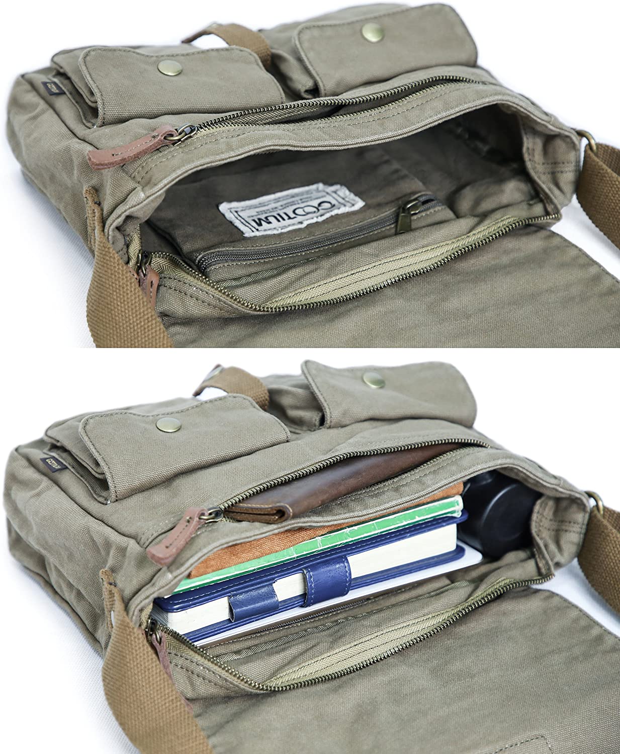 Messenger Bag - Vintage Crossbody Shoulder Bag Military Satchel