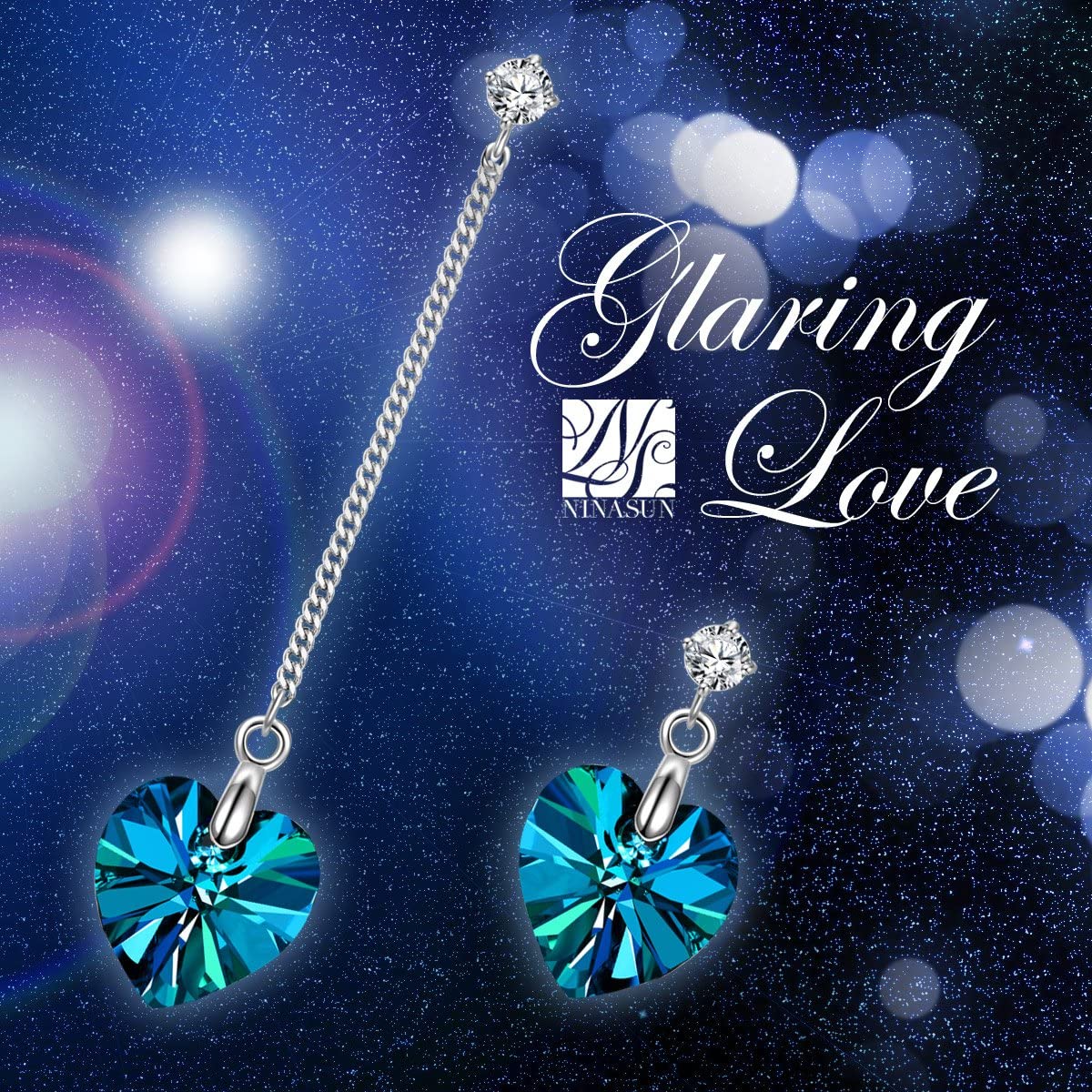 Fashion Me Mismatched Earrings for Women, Sterling Silver & Crystals from Austria, Gift for Her with Delicate Jewelry Box, Hypoallergenic for Sensitive Ears