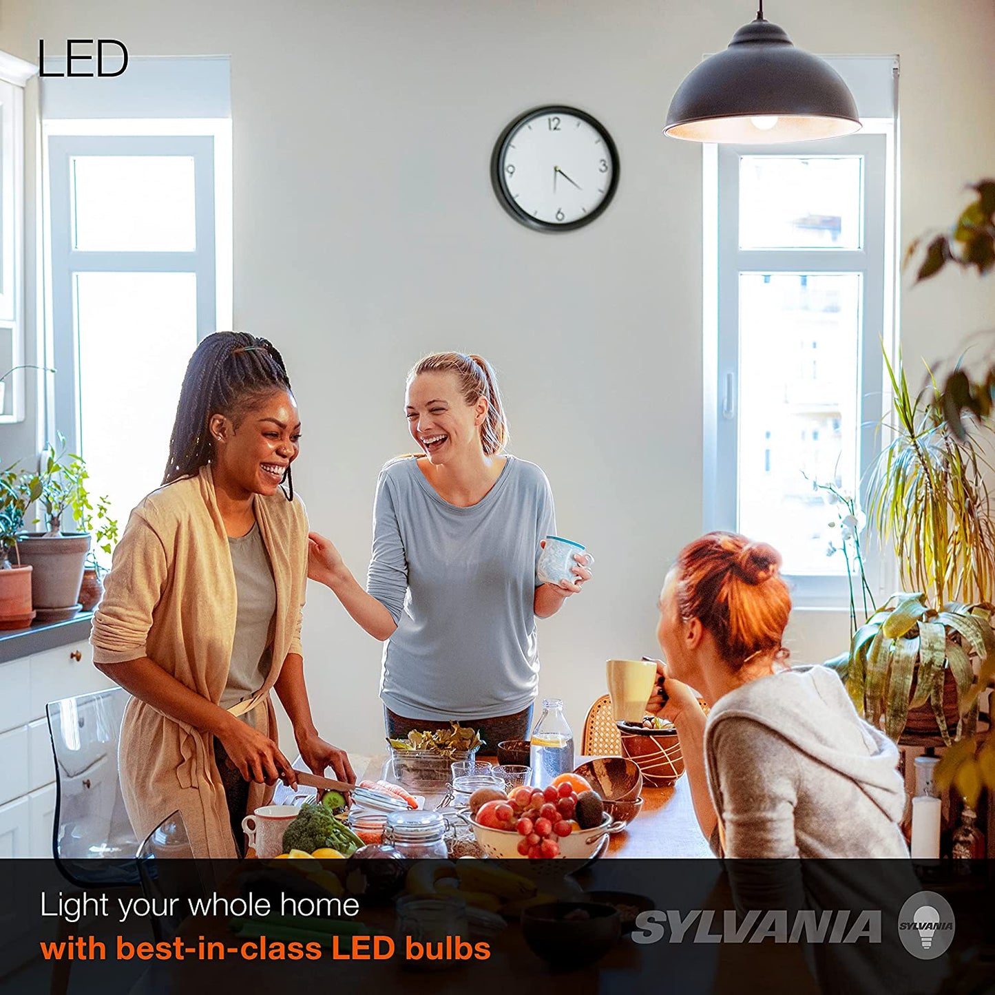 A19 Light Bulb, 75W Equivalent, Efficient 12W, Frosted Finish, 1100 Lumens, Bright White - 4 Pack (78099)