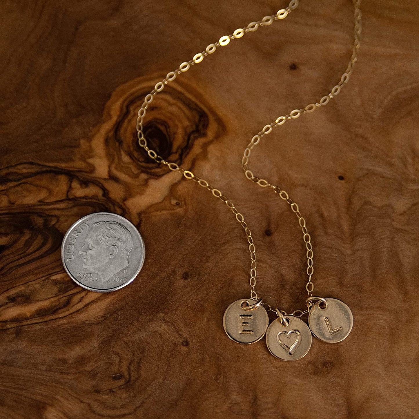 Initial Necklaces for Women, Dainty 14k Gold-Filled or Sterling Silver Three Initial Necklace, Personalized Necklaces for Women, Letter Necklace for Women, j k s Necklace for Teens-Girls