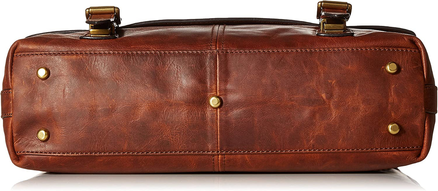Men's Logan Top Handle Messenger Bag, Cognac, One Size,Standard