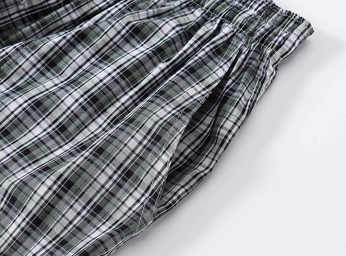 Men's Pajama Pants Plaid Sleapwear Pants Loungewear Bottom Button Fly/Drawstring/Pockets 3-Pack