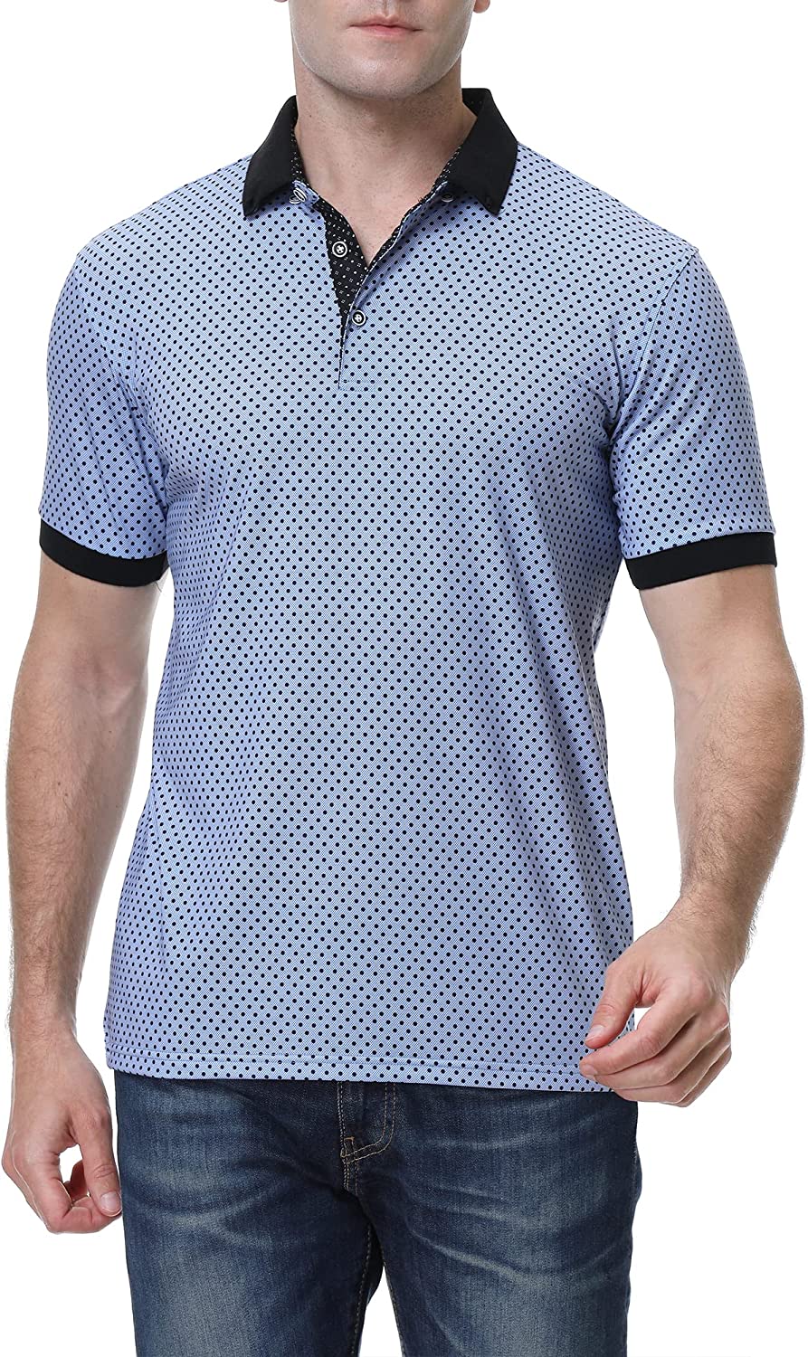 Mens Polo Shirts Short Sleeve Regular Fit Casual Fashion Classic Polo Shirts for Men