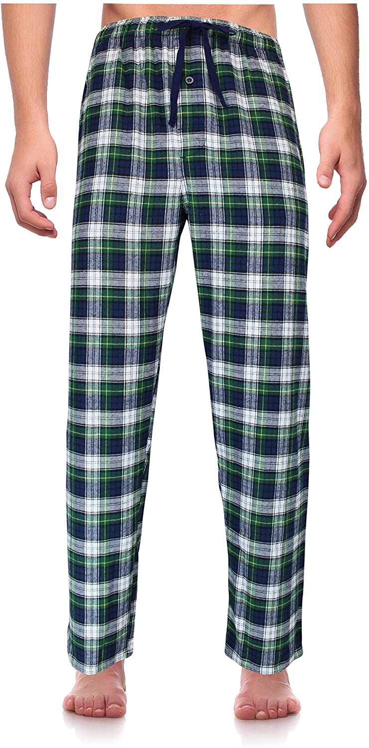 Classical Sleepwear Men’s 100% Cotton Flannel Pajama Pants,