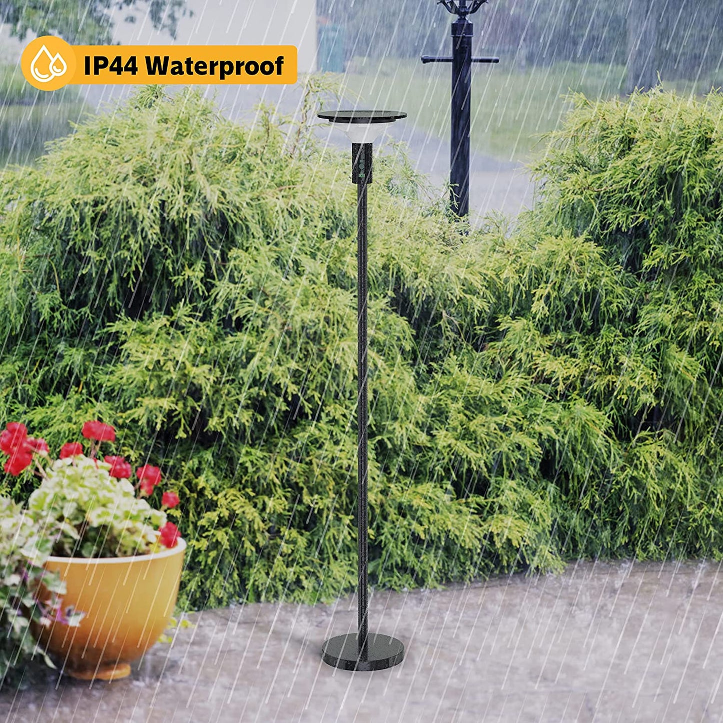 Outdoor Solar Lamp, Dimmable Floor Lamp with 3 Modes, 2 in 1 Adjustable Floor Lamp for Outdoor,Patio,Living Room,Bedroom (1 Pack)