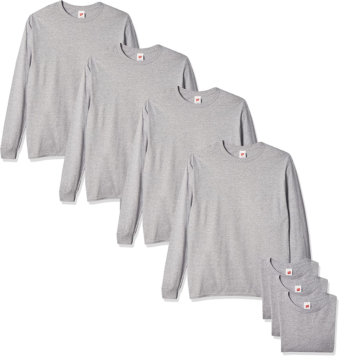 Men's Essentials Long Sleeve T-shirt Value Pack (4-pack)