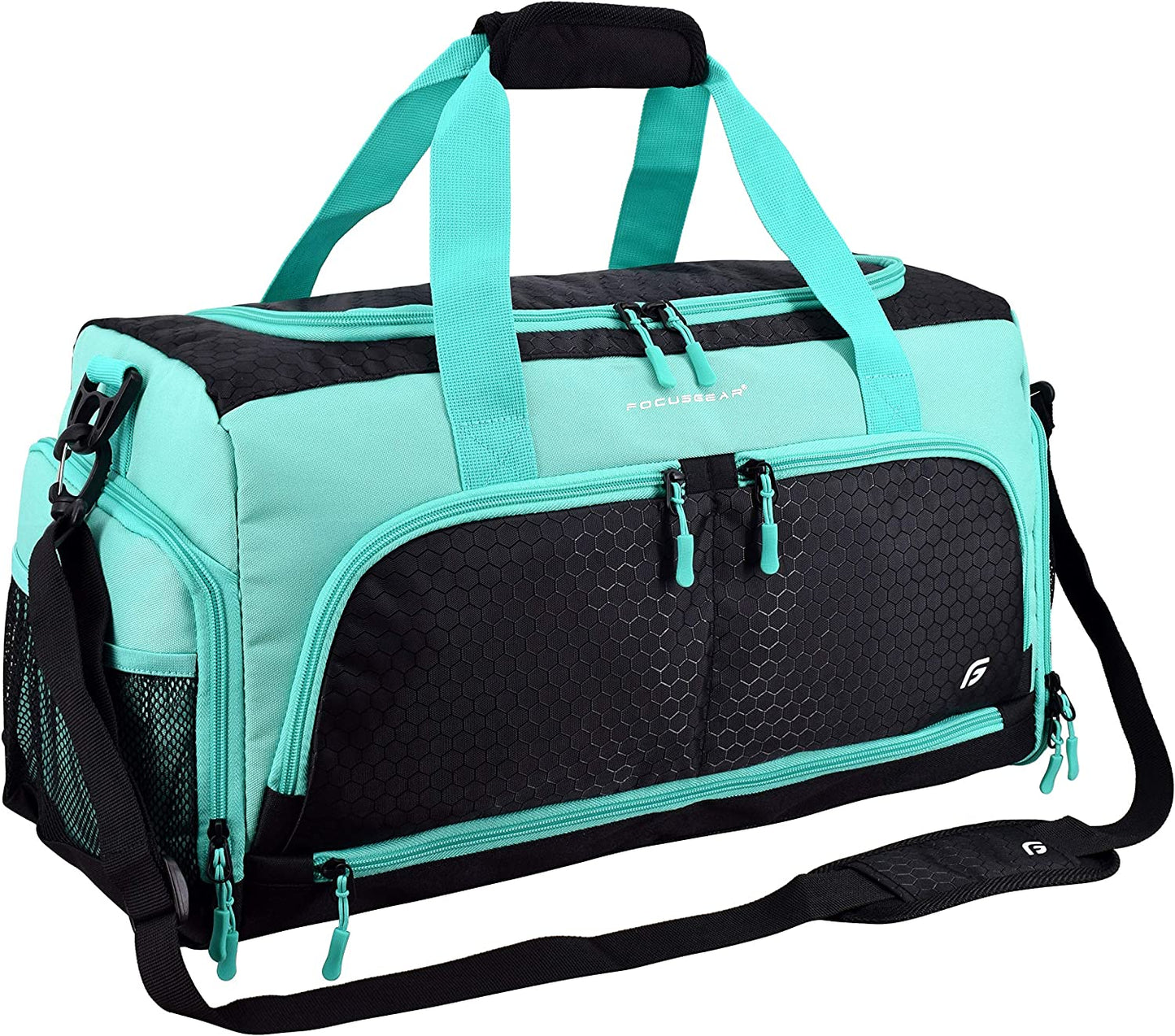 Bag 2.0: The Durable Crowdsource Designed Duffel Bag with 10 Optimal Compartments Including Water Resistant Pouch (Black, Medium (20"))