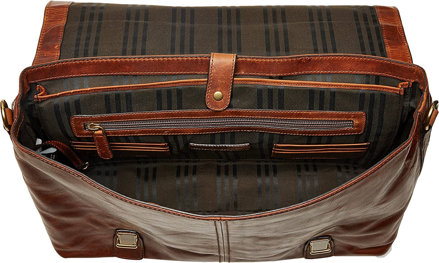 Men's Logan Top Handle Messenger Bag, Cognac, One Size,Standard