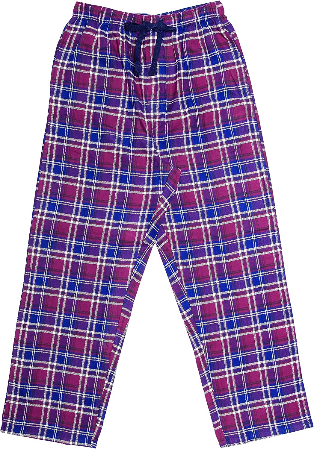 Sleepwear Mens Flannel Pajama Pants, Long 100% Cotton Pj Bottoms