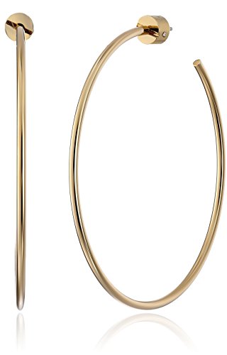 Michael Kors Women's Stainless Steel Gold-Tone Hoop Earrings