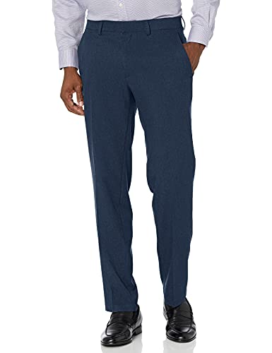 Cole REACTION Men's Techni-Cole Mini Check Modern Fit Flat Front Dress Pant