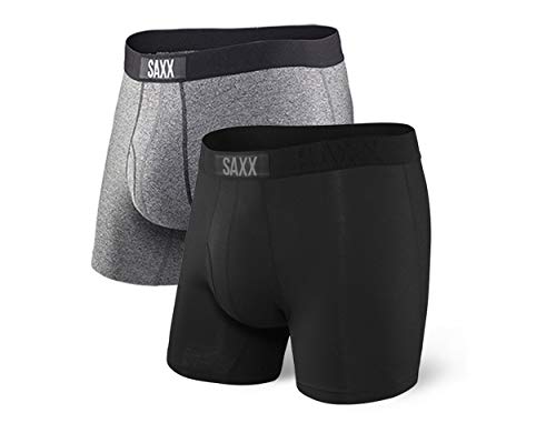 Men's Underwear - Ultra Super Soft Boxer Briefs with Fly and Built-in Pouch Support - Underwear for Men, Pack of 2