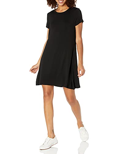 Women's Short-Sleeve Scoop Neck Swing Dress