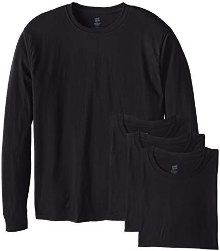 Men's Essentials Long Sleeve T-shirt Value Pack (4-pack)