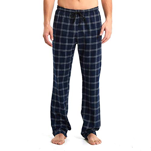 Mens Tall Pajama Pants 34/36/38 Long Inseam Plaid Lounge Pants Sleepwear Pajama Bottoms 100% Cotton