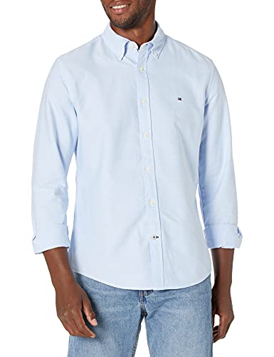 Men's Long Sleeve Stretch Oxford Button Down Shirt in Custom Fit