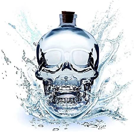Creative Crystal Skull Head Shot Glass Party Transparent Champagne Cocktails Beer Coffee Wine Bottle Doomed Drinkware Bar Tools (750ml)