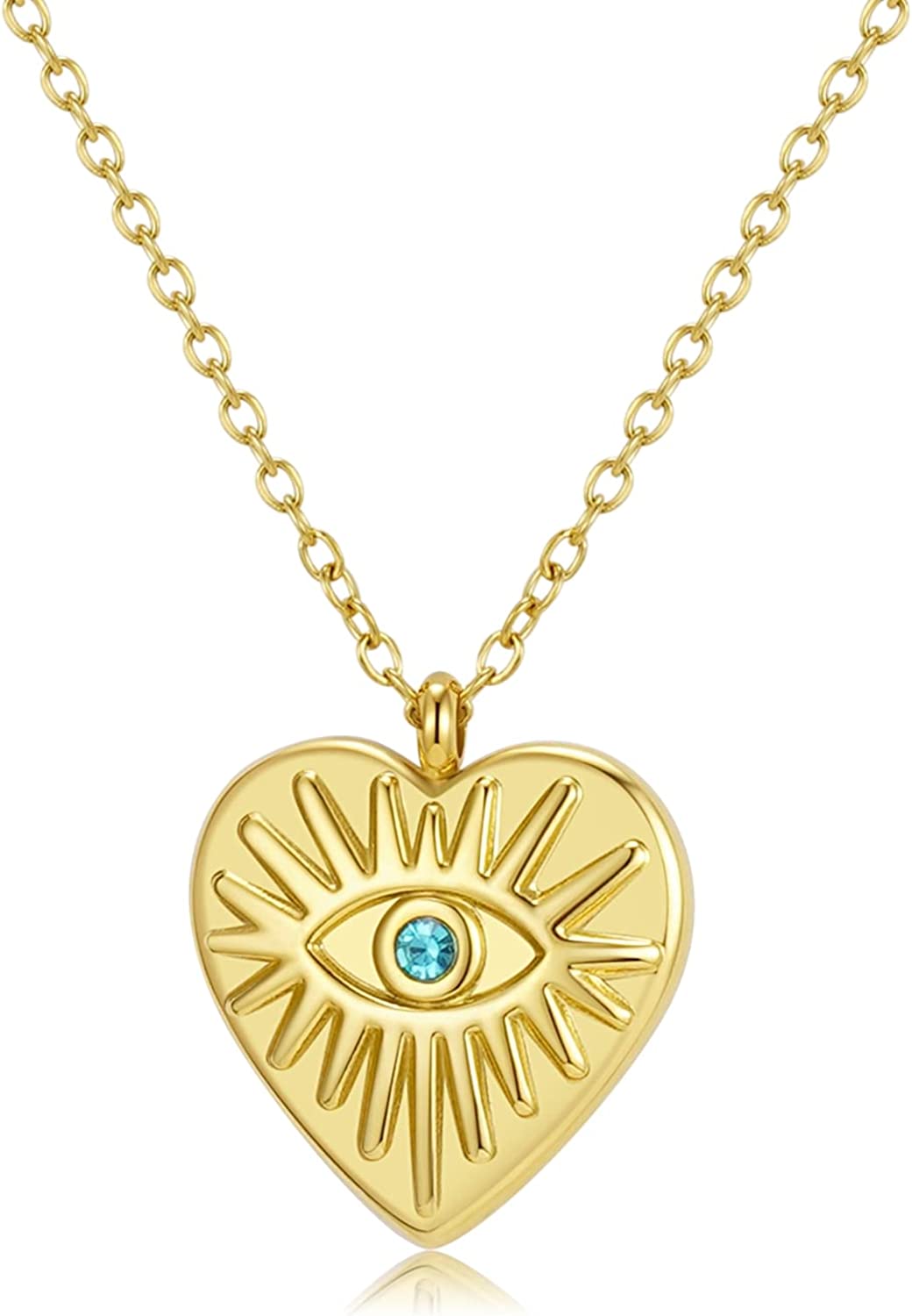 Stainless Steel 14K Gold Plated Hypoallergenic Necklace Pendant Personalized Coin Chain for Women