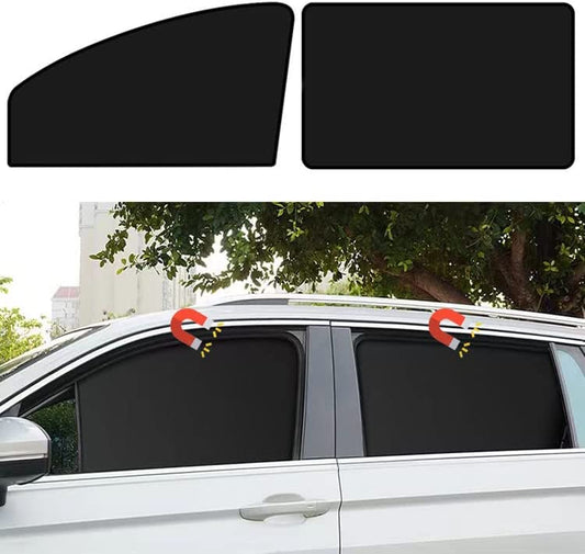 Car Side Window Sun Shades, Window Sunshades Privacy Curtains, 100% Block Light for Breastfeeding, Taking a nap, Changing Clothes, Camping (Front&Back 4pcs)