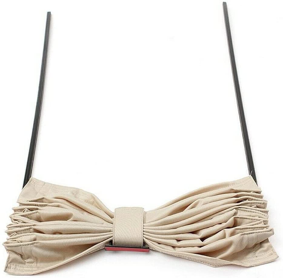 2pc Universal Beige VIP Car Van SUV Curtains Rail UVproof Sunshade Visor Privacy Protection