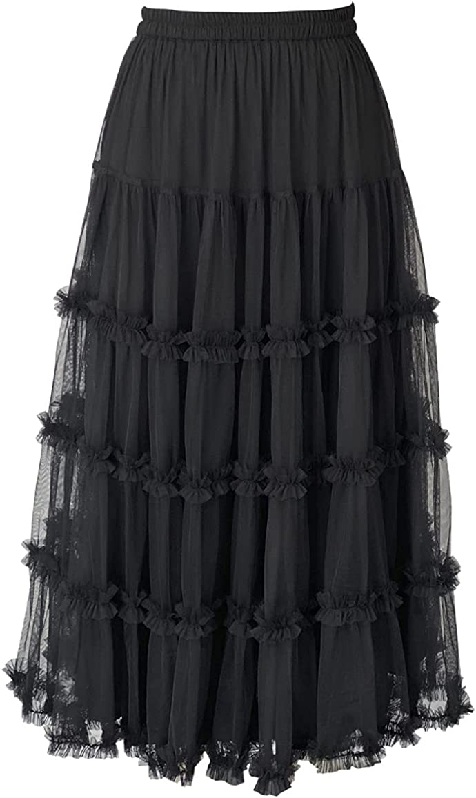 Women's Crown Tulle Midi Skirt