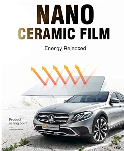 Automotive Premium Nano Ceramic Precut Window Tint Film Kit Superior Heat Reduction (Universal Rough Cut Windshield Visor)