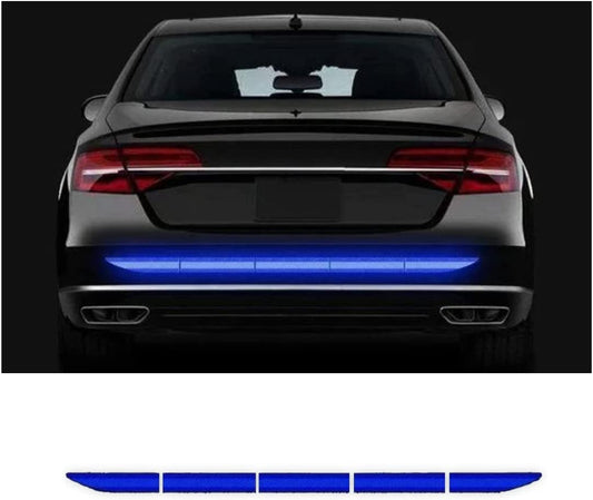 Car Trunk Reflective Sticker, Strong Reflective Anti-Scratch Waterproof Adhesive Stickers for Safe Driving, Universal for Most Cars/SUVs/Pickup Trucks, Auto Exterior Accessories (Blue)