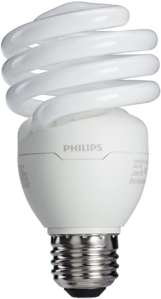 LED PHILIPS 433557 100-watt Equivalent, Bright White (6500K) 23 Watt Spiral CFL Light Bulb, 4-Pack, Daylight Deluxe, 4 Count