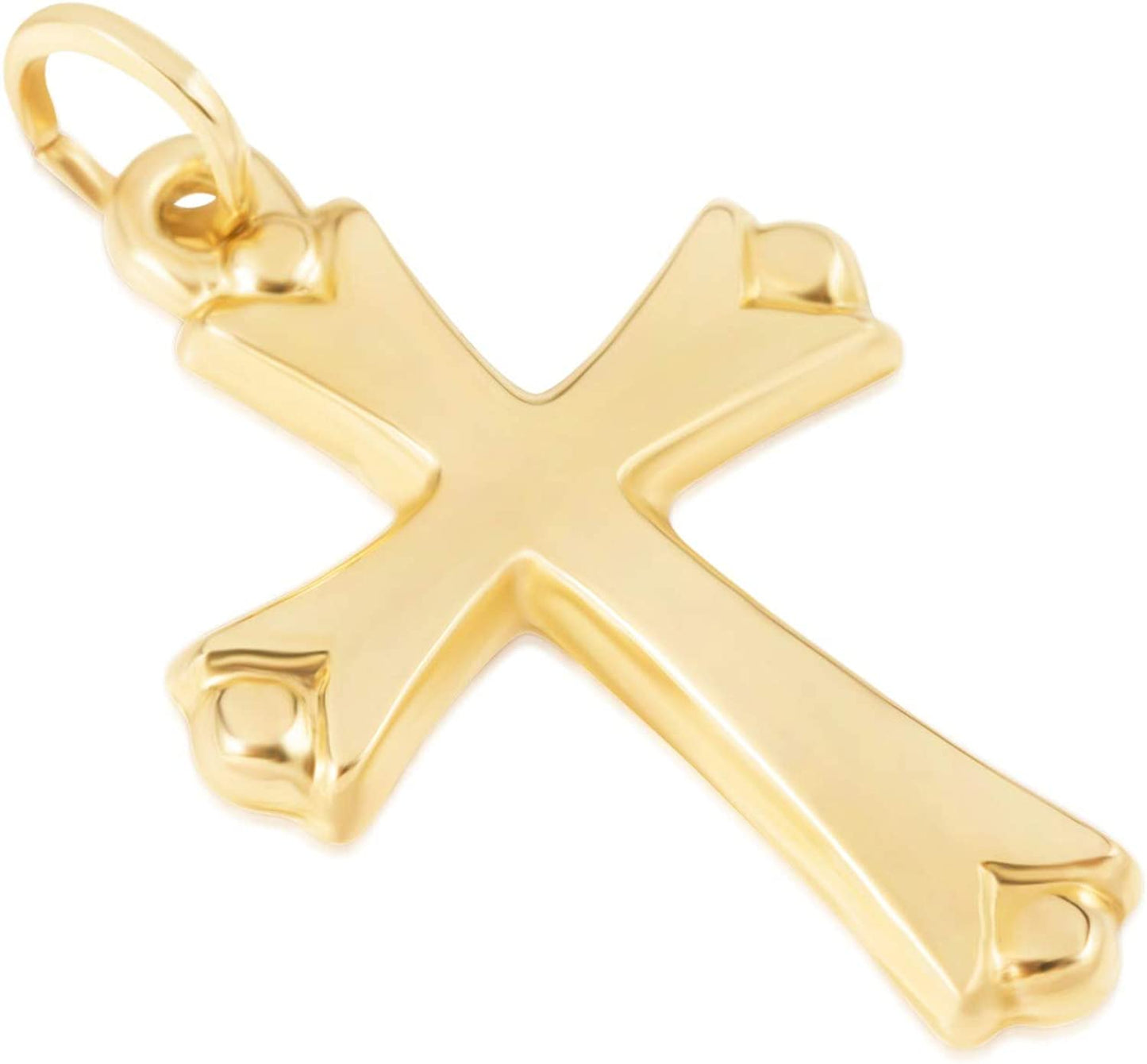 14KT Yellow Gold Cross Religious Pendants/Charms for Men and Women - Available in Various Designs