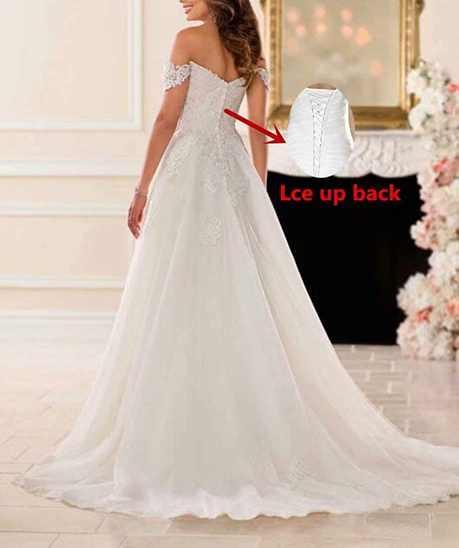 Women's Off The Shoulder Wedding Gowns A Line Mermaid Wedding Dresses for Bride