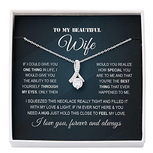 To My Wife Necklace, Necklace For Wife From Husband, To My Soulmate Necklace For Women, Soulmate Jewelry For Wife, Birthday Beautiful Soulmate Gifts For Her, Girlfriend Necklace, Future Wife Necklace