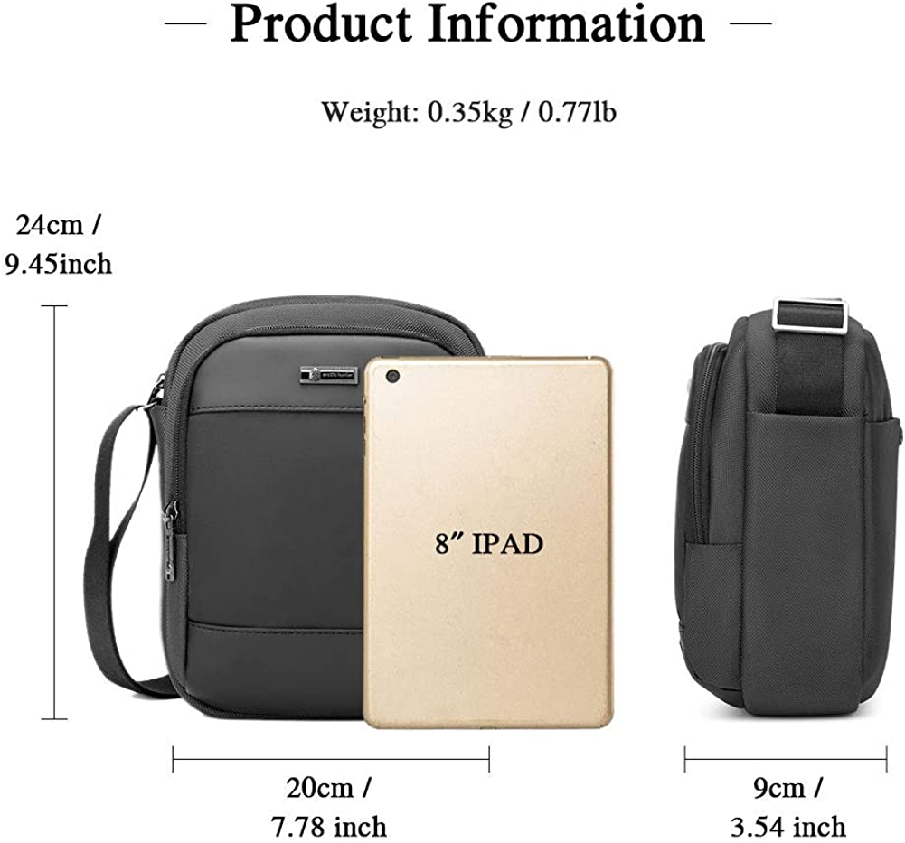 Men's Small Messenger Bag Crossbody Bag Travel Bag Casual Sling Pack Purse Wallet Travel Handbags