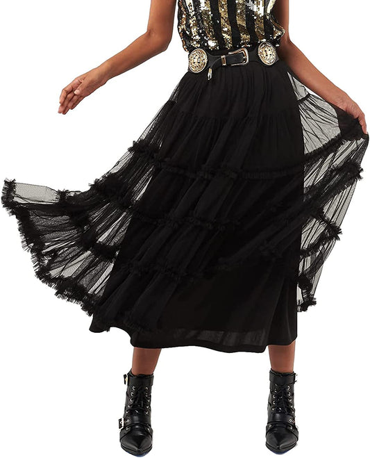 Women's Crown Tulle Midi Skirt
