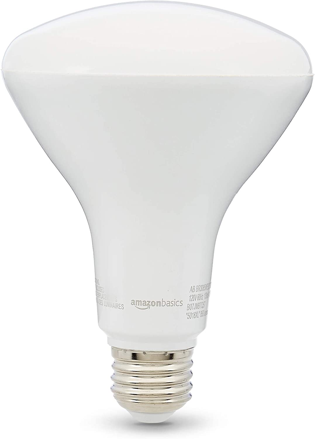 Basics 65W Equivalent, Soft White, Dimmable, 10,000 Hour Lifetime, BR30 LED Light Bulb | 6-Pack