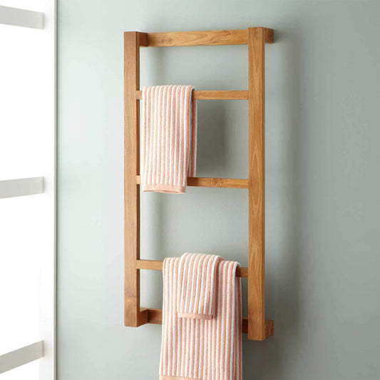 Signature Hardware 929173 Wulan 19-3/4" Teak Towel Rack