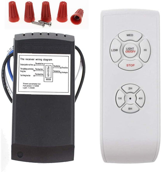 Universal Ceiling Fan Remote Control Kit, 3-in-1 Ceiling Fan Light Timing & Speed Remote, for Hunter/Harbor Breeze/Westinghouse/Honeywell/Other Ceiling Fan lamp