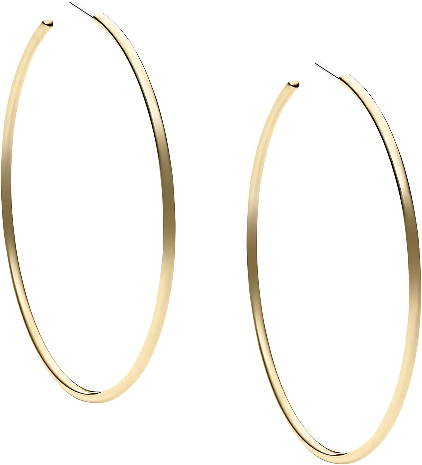 Michael Kors Women's Stainless Steel Gold-Tone Hoop Earrings