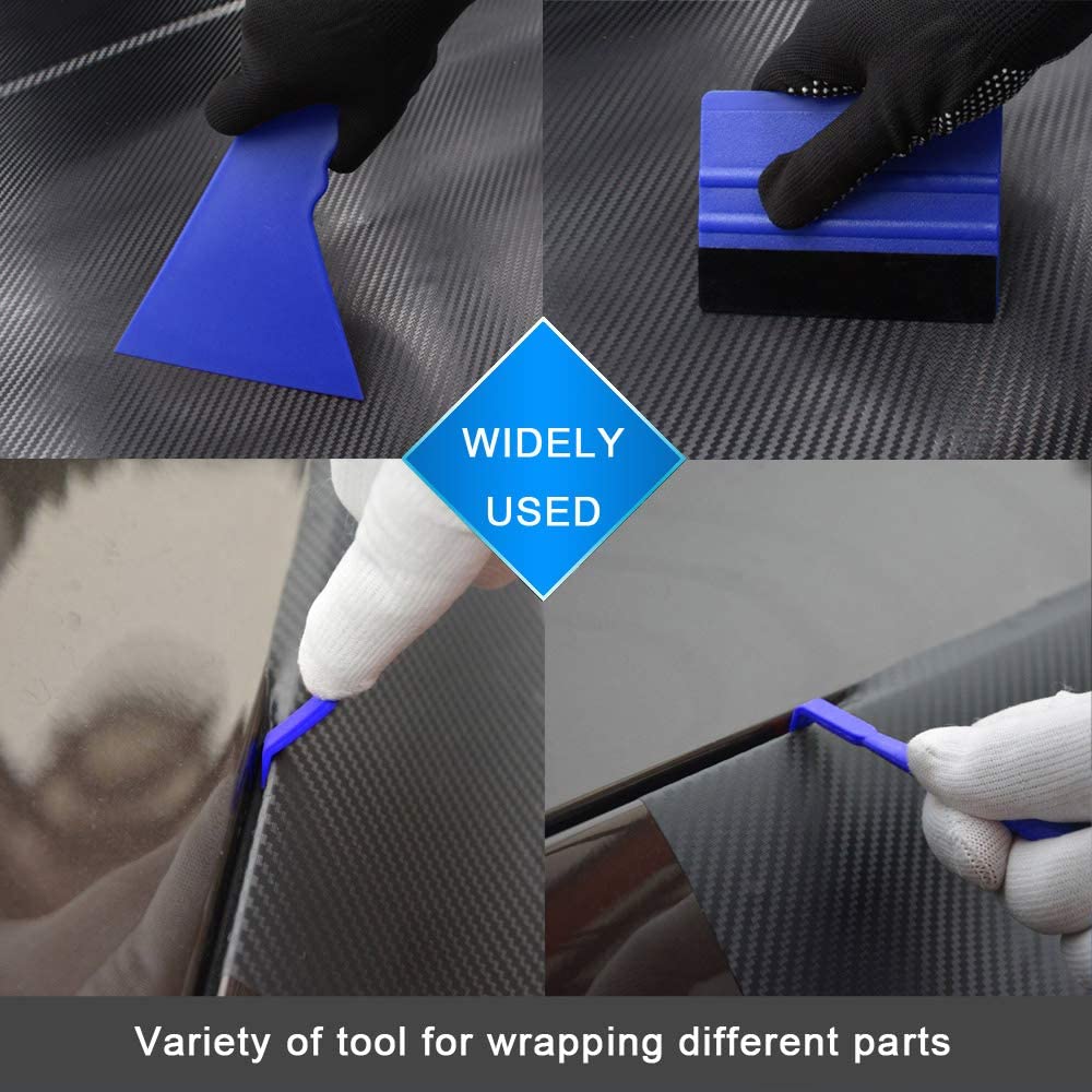 14 Pcs Car Vinyl Wrap Tool Kit,Automotive Sun Protection Window Tinting Kits for Vehicle Glass Protective Film Window Wrapping Tint Installing