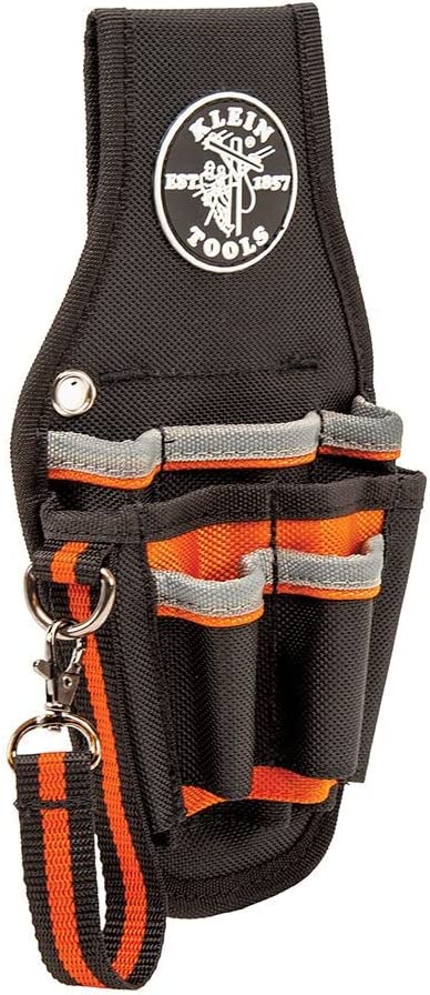 Klein Tools 5242 Tool Pouch, Tradesman Pro tool Pouch with Electrical Tape Thong, Reinforced Bottom, 9 Pockets