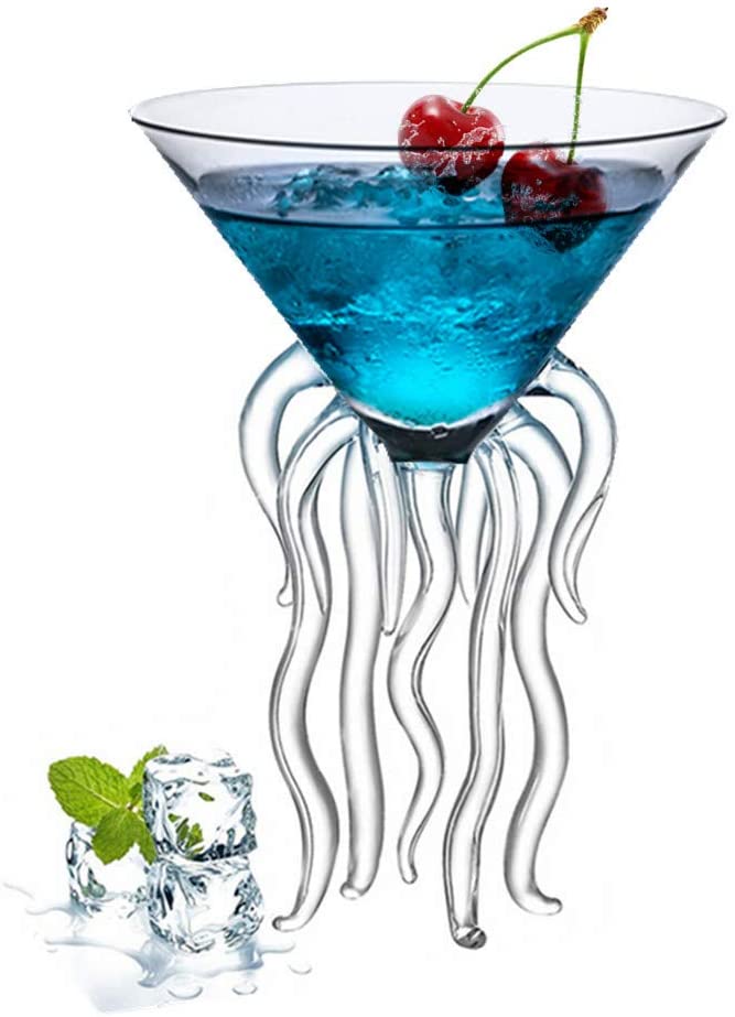 Martini Glass Creative Cocktail Drinkware Bar Goblet Tools (2 Transparent)