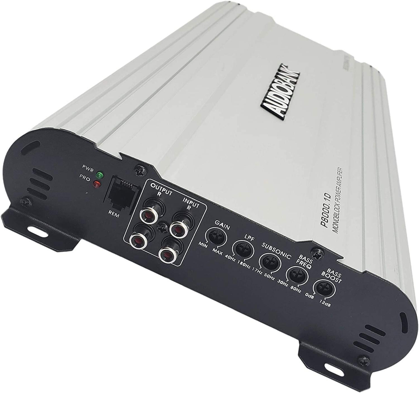 Monoblock 8000 WATTS Amp Class D 1ohm Car Audio Stereo Amplifier Remote Turn On/Off Circuit/Heavy-Duty Aluminium Alloy Heatsink Power and Protection Indicator P8001