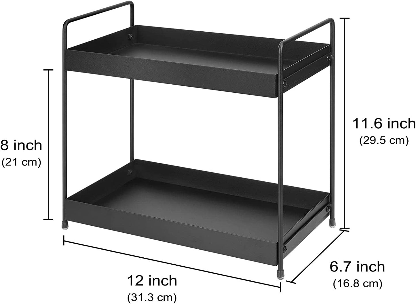 2 Tier Bathroom Organizer Countertop Storage, Makeup Holder Spice Rack Organization Cabinet Organizers Tray for Dresser Cosmetic Shelf Home Kitchen