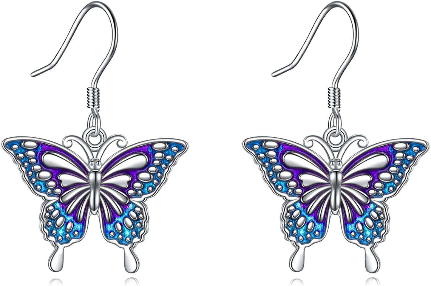Sterling Silver Butterfly/Dragonfly/Tree of Life/Evil Eye Drop Earrings for Women Girls Dangle Earrings Butterfly Jewelry