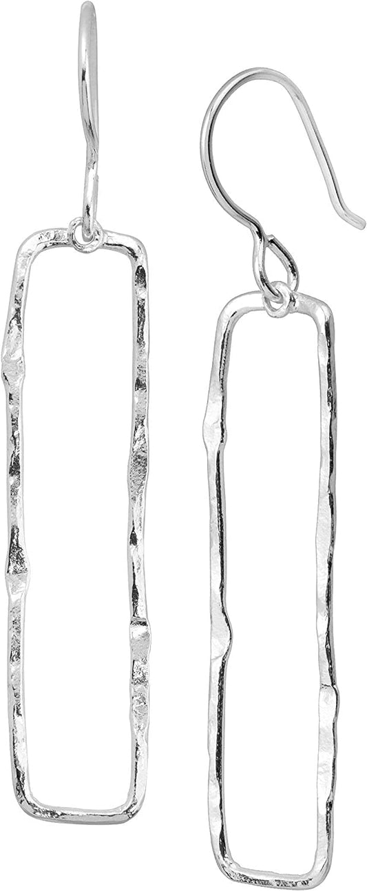 Silpada 'Balancing Act' Drop Earrings in Hammered Sterling Silver